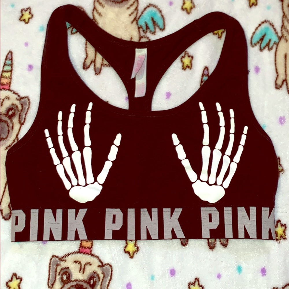 PINK Skeleton Sports Bra